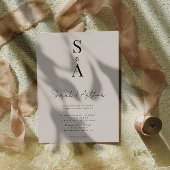 Invitation Script moderne et élégant et Mariage de monogramme