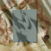 Invitation Script moderne et élégant et Mariage de monogramme