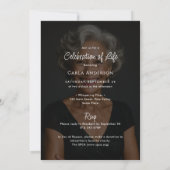 Invitation Script moderne Eucalyptus Photo Funérailles/Mémori (Dos)