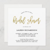 Invitation Script moderne| Fête de l'mariée d'or de Faux (Devant / Derrière)