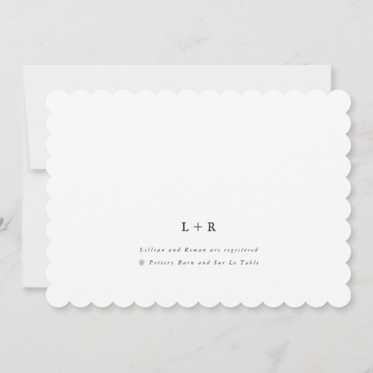 Invitation Script moderne Fête des mariées à saint Jacques no (Dos)