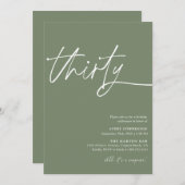 Invitation Script moderne fête du trentième anniversaire (Devant / Derrière)