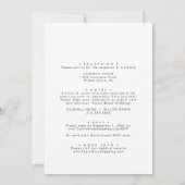 Invitation Script moderne Formel Couple & One Parents Mariage (Dos)