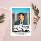 Invitation Script moderne Gradué Vingt-quatre photo