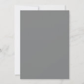 Invitation Script Moderne, Gris, Réception Mariage Elopement (Dos)