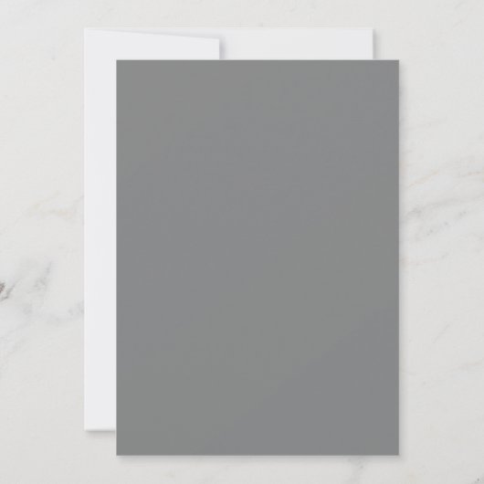 Invitation Script Moderne, Gris, Réception Mariage Elopement (Dos)
