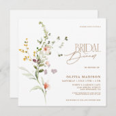 Invitation Script moderne Jardin Floral Dîner nuptial (Devant / Derrière)