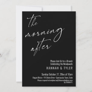 Invitation Script Moderne Le Matin Après Brunch Black