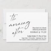 Invitation Script Moderne Le Matin Après Brunch Mariage (Devant)