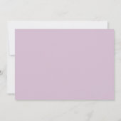 Invitation Script moderne lumière violet photo Baptême (Dos)
