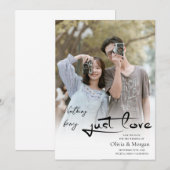 Invitation Script moderne mariage photo Enregistrer la date (Devant / Derrière)