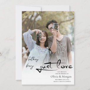 Invitation Script moderne mariage photo Enregistrer la date