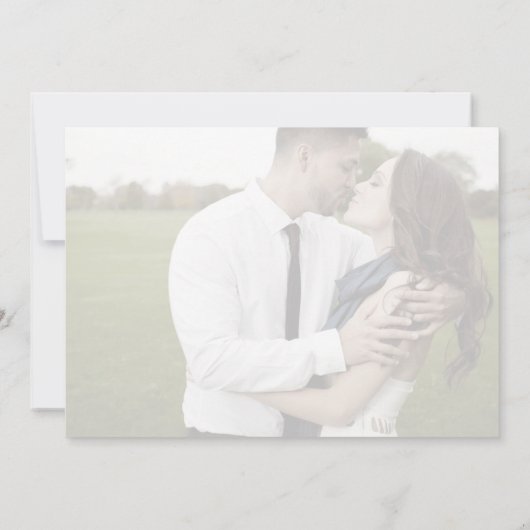 Invitation Script moderne | Mariage photo horizontal dégradé (Dos)