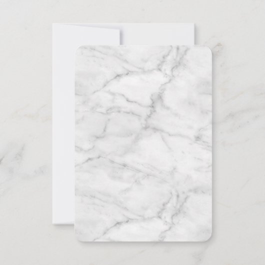 Invitation SCRIPT MODERNE merci note bleu marine encre (Dos)