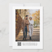 Invitation Script moderne minimal élégant Mariage de code QR (Dos)