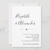 Invitation Script moderne minimal tout en un Mariage de code (Devant)