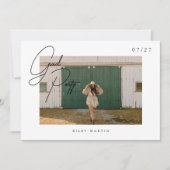 Invitation Script moderne minimaliste 4 Diplôme photo (Devant)