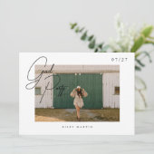 Invitation Script moderne minimaliste 4 Diplôme photo (Debout devant)