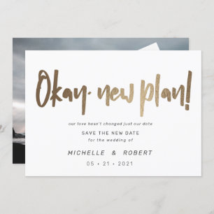 Invitation script moderne minimaliste deux photo enregistrer 