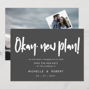 Invitation script moderne minimaliste deux photo enregistrer