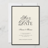 Invitation Script Moderne Minimaliste Enregistrer Le Mariage (Devant)