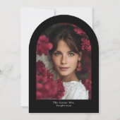 Invitation Script moderne minimaliste photo Fête des mariées (Dos)