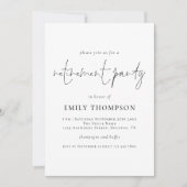 Invitation Script moderne N'importe quelle partie de retrait  (Devant)