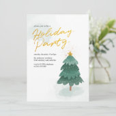 Invitation Script moderne Noël Tree Party (Debout devant)