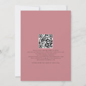 Invitation Script moderne Nous faisons Dusty Rose QR Code Mar (Dos)
