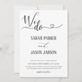 Invitation Script moderne Nous faisons Mariage simple (Devant)