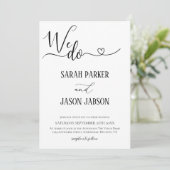 Invitation Script moderne Nous faisons Mariage simple (Debout devant)