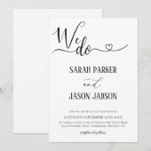 Invitation Script moderne Nous faisons Mariage simple (Devant / Derrière)