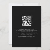 Invitation Script moderne Nous faisons QR Code Mariage Noir (Dos)