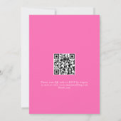 Invitation Script moderne Nous faisons QR Code Mariage rose c (Dos)