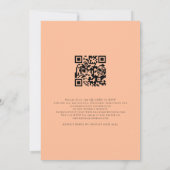 Invitation Script moderne Nous faisons QR Code Peach Mariage (Dos)