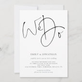 Invitation Script moderne Nous faisons QR Code Simple Mariage (Devant)