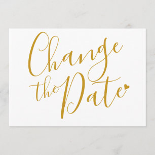 Invitation Script moderne Or Modifier la date Nouveau plan