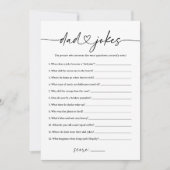 Invitation Script moderne papa plaisante Baby shower jeu (Devant)