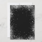 Invitation Script moderne Parties scintillant d'argent 30e an (Dos)