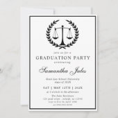 Invitation Script moderne Photo Law School Graduation (Devant)