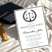 Invitation Script moderne Photo Law School Graduation