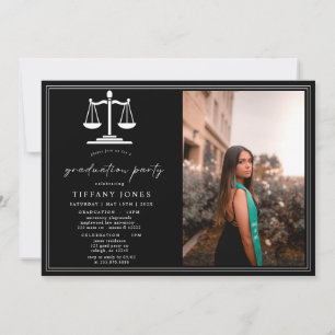 Invitation Script moderne Photo Law School Graduation Party