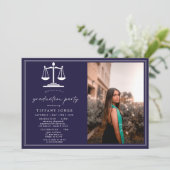 Invitation Script moderne Photo Law School Graduation Party (Debout devant)