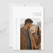 Invitation Script moderne Photo Mariage simple (Devant)