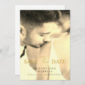 Invitation Script moderne | Photo Personnalisée Enregistrer L (Devant / Derrière)