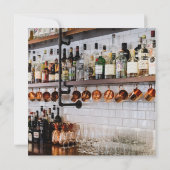 Invitation Script moderne Photo Stock le Bar Couples Douche 2 (Dos)