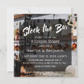 Invitation Script moderne Photo Stock le Bar Couples Douche 2 (Devant)