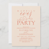 Invitation Script Moderne pour une Fête de Mariage Intime et  (Devant)