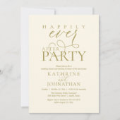 Invitation Script Moderne pour une Fête de Mariage Intime et (Devant)