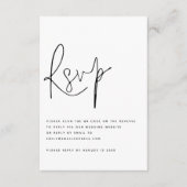 Invitation Script moderne QR Code Mariage RSVP (Devant)